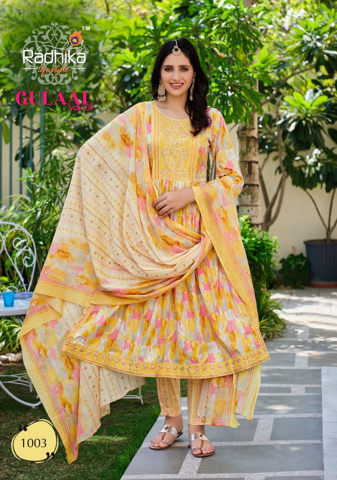 Gulaal Vol 1 By Radhika Lifestyle Readymade Salwar Suits Catalog